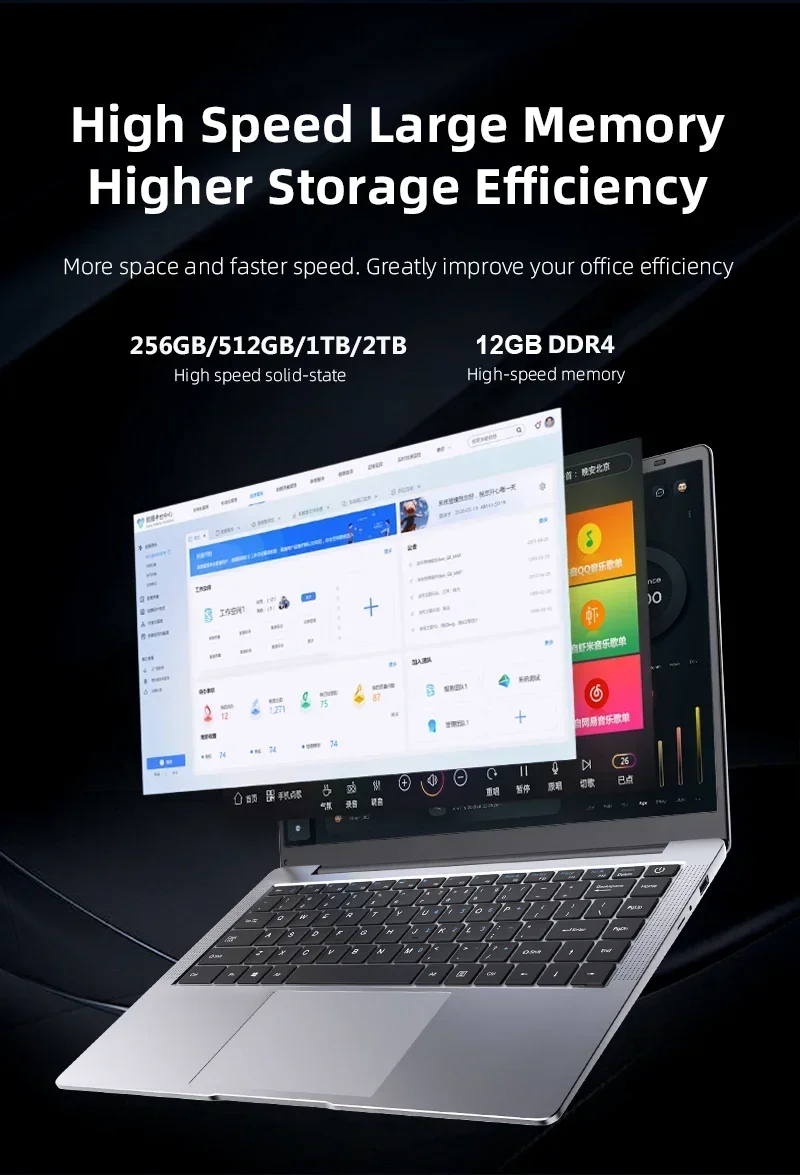 2026 New Office i7 Laptop Intel Core i7-8650U Windows 11 Pro 12GB RAM 1TB/2TB SSD 4K HD NoteBook Study Laptops