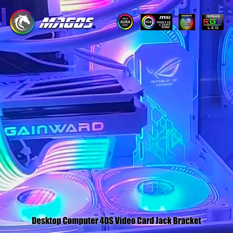 4090 GPU Holder Jack Support 40 Series VGA Bracket RGB Flow MSI AORUS ROG TUF Belief Anime Characters PC Assemble MOD