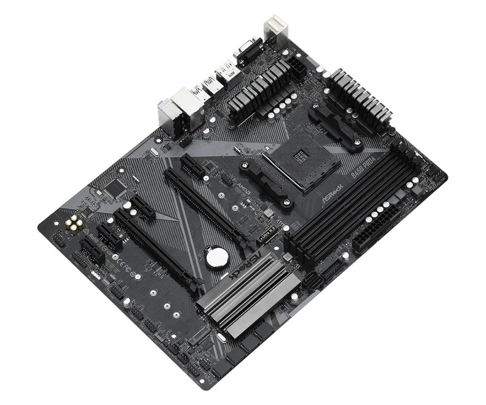 b450 AM4 placa mãe B450 Pro4 R2.0 motherboard CPU Support Ryzen 5 5600 7 5700X 5800X 9 5900X memória ramDDR4 128GB Ultra M.2 ATX