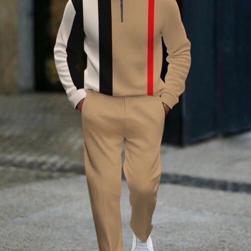 Casual Fashion Men's Long-Sleeve Pants Set