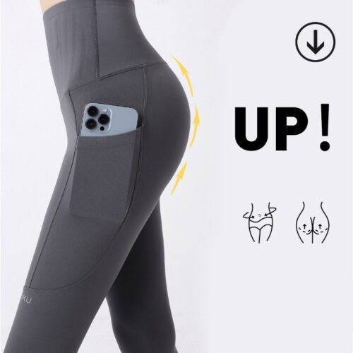 Pocket Cropped Shark Pants Outer Wear Hip Raise Yoga Pants