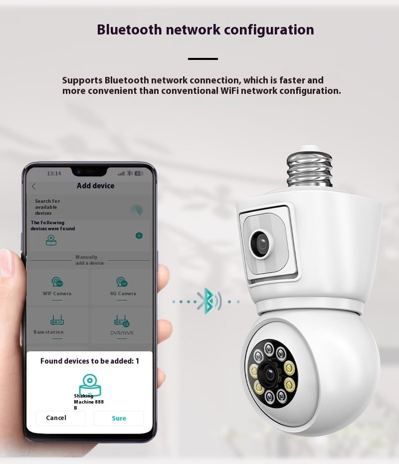 Lamp Head Type Surveillance Mobile Phone Remote Camera