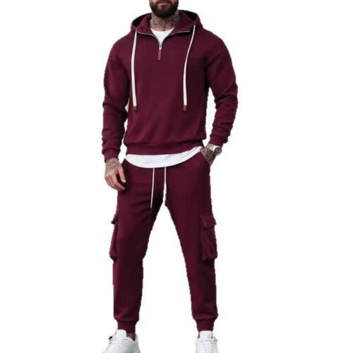 Mens Sports Hoodie And Sweatpants Set