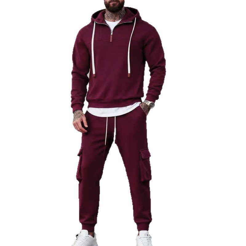 Mens Sports Hoodie And Sweatpants Set
