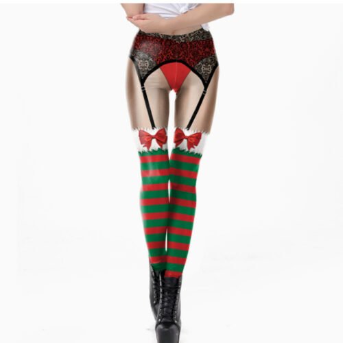 Sexy Slim-fit Straight-leg Tight Leggings For Women Featuring 3D Printed Character Designs