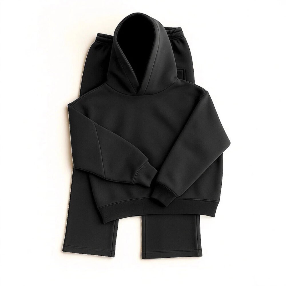 Men's Heavyweight Structured Hoodie - 3D Cut Sweatshirt with Adjustable Drawstring Hood and Ribbed Cuffs Hem