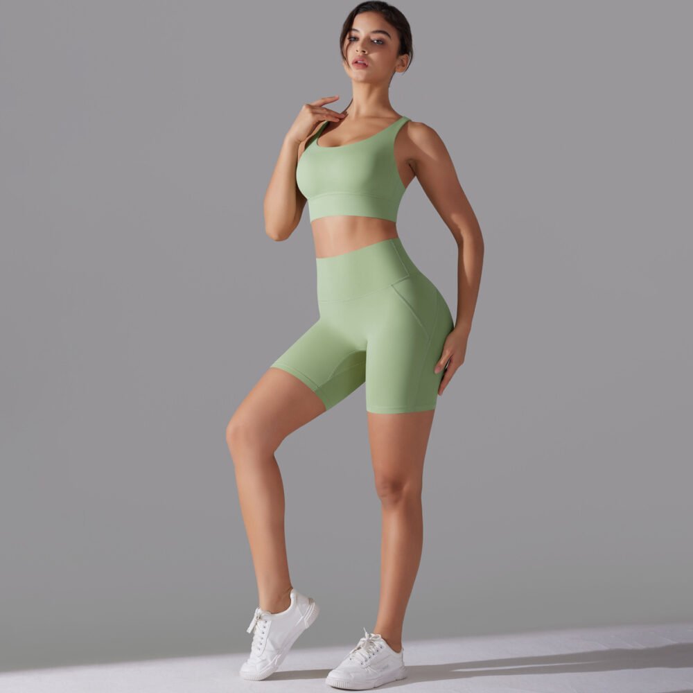 Beauty Back Cross Sports Underwear Fitness Yoga Wear Suit