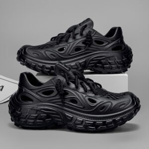 Summer Outdoor Non-slip Sandals Men's Thick-soled Poop Feeling Couple Hole Shoes Covered Heel Slippers