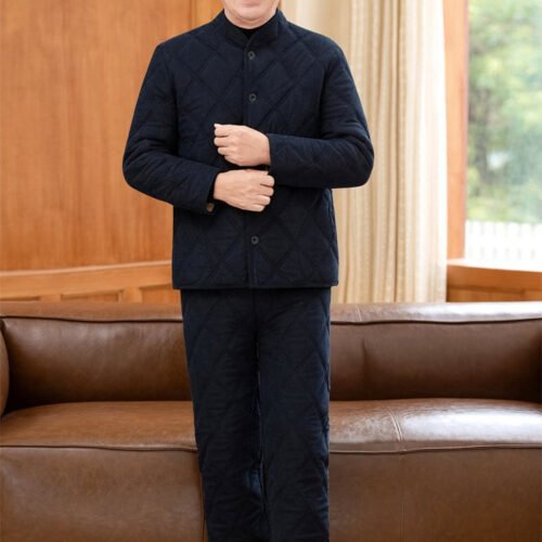 Winter Dads Cotton Padded Jacket And Pants Set