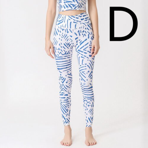 Printed Yoga Pants Tight-fitting High-waist Hip-lifting Fitness Pants Sports Fitness Yoga Wear