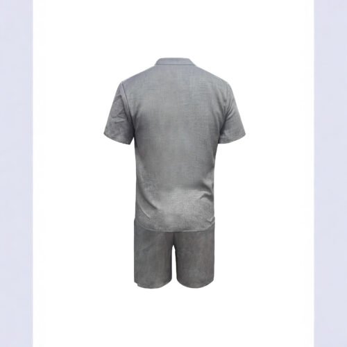 Cotton-linen Short-sleeve Shirt And Loose-fitting Shorts Two-piece Set