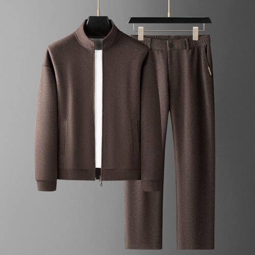 Men's Fashion Casual Stand-Collar Sweatshirt Sports Suit
