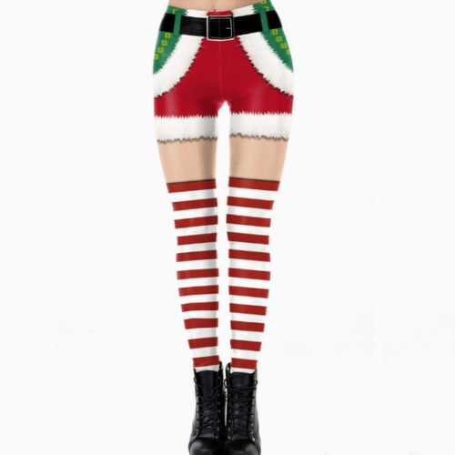 Sexy Slim-fit Straight-leg Tight Leggings For Women Featuring 3D Printed Character Designs