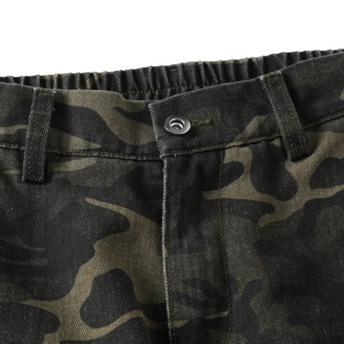 Workwear Camo Casual Pants Mens Straight-Leg Wide-Leg Trousers