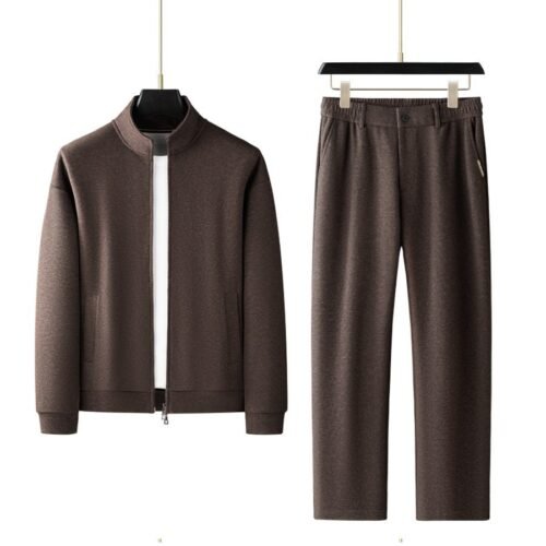 Men's Fashion Casual Stand-Collar Sweatshirt Sports Suit