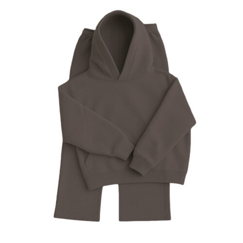 Men's Heavyweight Structured Hoodie - 3D Cut Sweatshirt with Adjustable Drawstring Hood and Ribbed Cuffs Hem