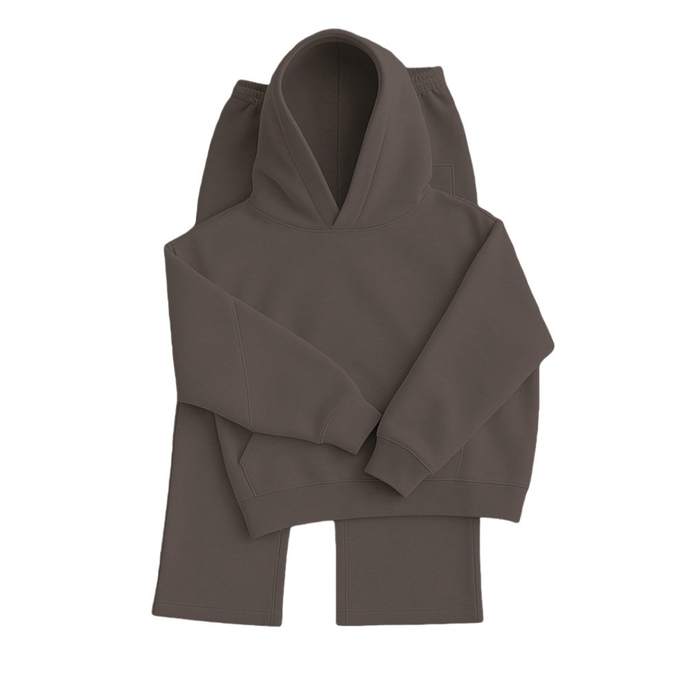 Men's Heavyweight Structured Hoodie - 3D Cut Sweatshirt with Adjustable Drawstring Hood and Ribbed Cuffs Hem