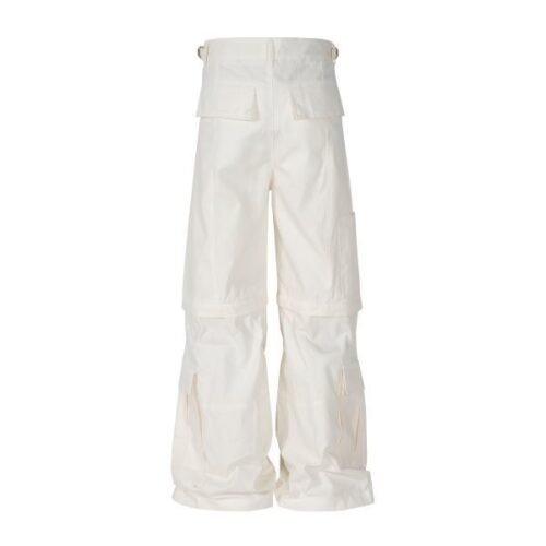 High Street Loose Wide Leg Slightly Flared Multi-pocket Detachable Overalls