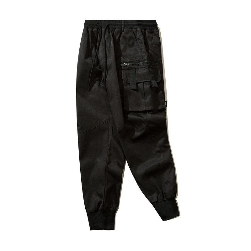 085660ce-b276-4230-a130-85fc8d7b4159.jpg Autumn Dark Overalls Men's Loose Multi-pocket Ankle-tied Trousers