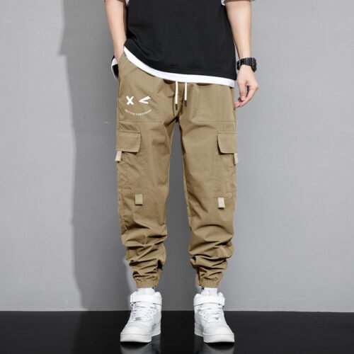 08ef2360-d430-438f-ac95-1303f6cf5657.jpg Spring And Autumn Men's New Trendy Loose Cargo Pants Versatile Outdoor Multi-pocket Leisure