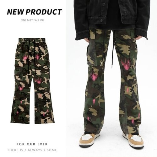 122e75f4-05d2-4b5d-aad6-2e0f723abc36_trans.jpeg High Street Leisure Cargo Camouflage Pants Male