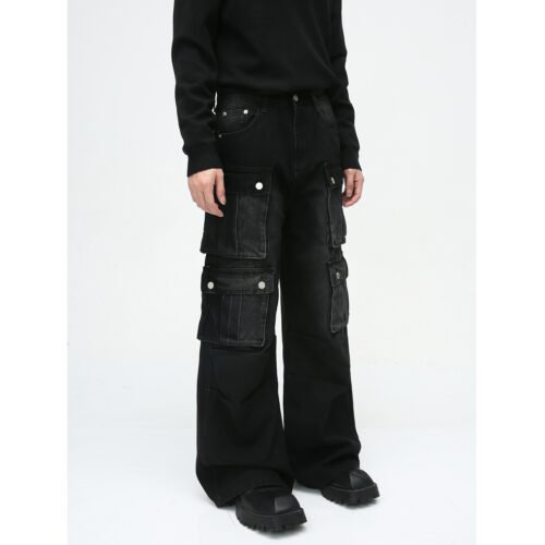 1c5f7651-9041-4fa9-bde9-fb8428b703cf.jpg New Niche Retro Multi-pocket Design Tooling Wide Leg Jeans