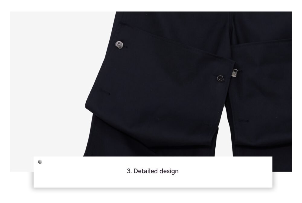 2401250159090325000.jpg Rivet Design Casual Pants High Waist Crimp Stitching Loose Cargo Trousers