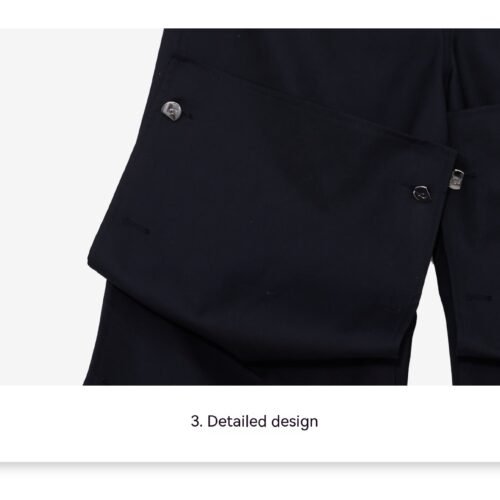 2401250159090325000.jpg Rivet Design Casual Pants High Waist Crimp Stitching Loose Cargo Trousers