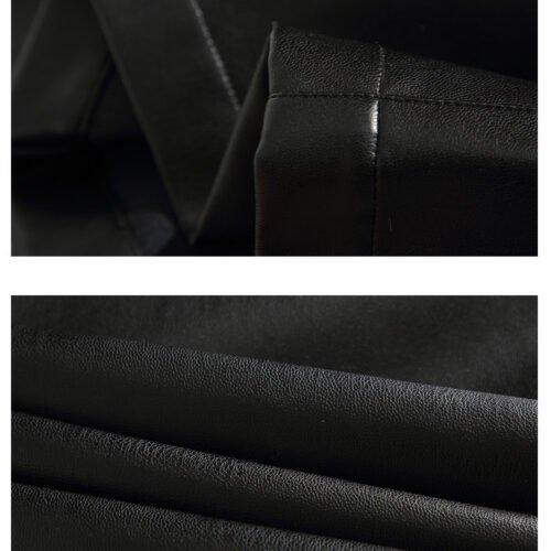 Men's Loose Straight Casual American Retro Street PU Leather Pants