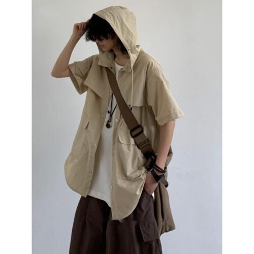 2403230617060328700.jpg Men's Hong Kong Style Student Loose Niche Design Fun New Men's Material With Hat Lining