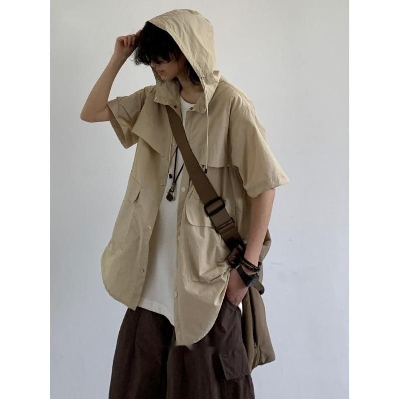 2403230617060328700.jpg Men's Hong Kong Style Student Loose Niche Design Fun New Men's Material With Hat Lining