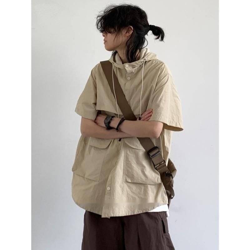 2403230617060329000.jpg Men's Hong Kong Style Student Loose Niche Design Fun New Men's Material With Hat Lining