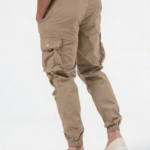 Men's Cargo Trousers With Three-dimensional Pockets Solid Color Casual Pants