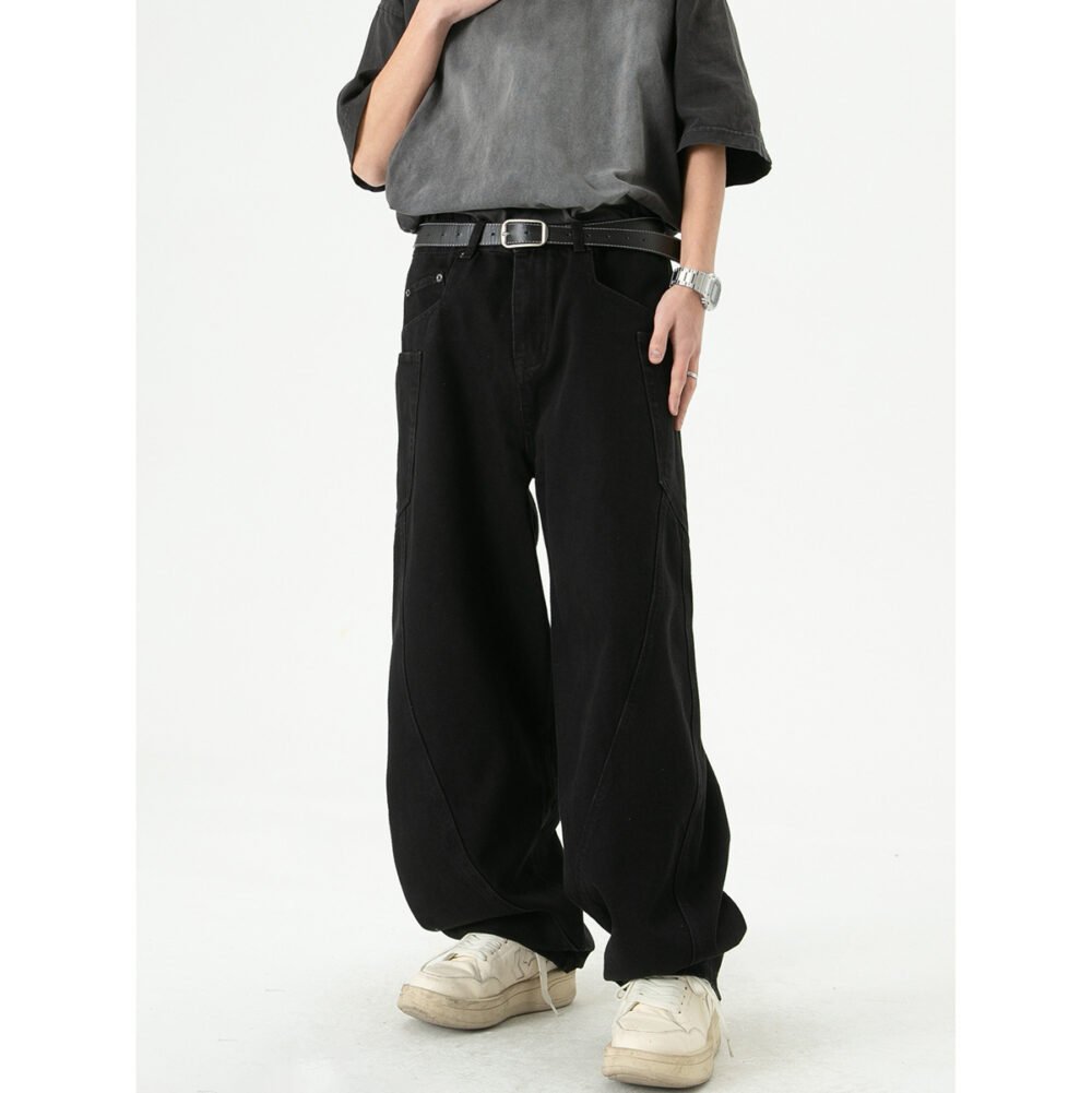 2901d414-f2c2-473b-ba69-49e20e2e3c1c.jpg National Fashion Retro Loose Denim Cargo Pants Wide Leg Trousers