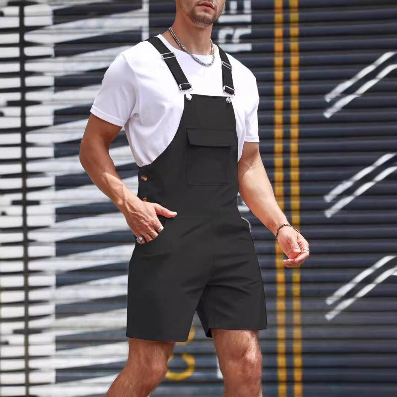 2ce098ee-1a45-4c41-9700-25631ab40316.jpg Men's Solid Color Fashion Casual Suspender Trousers