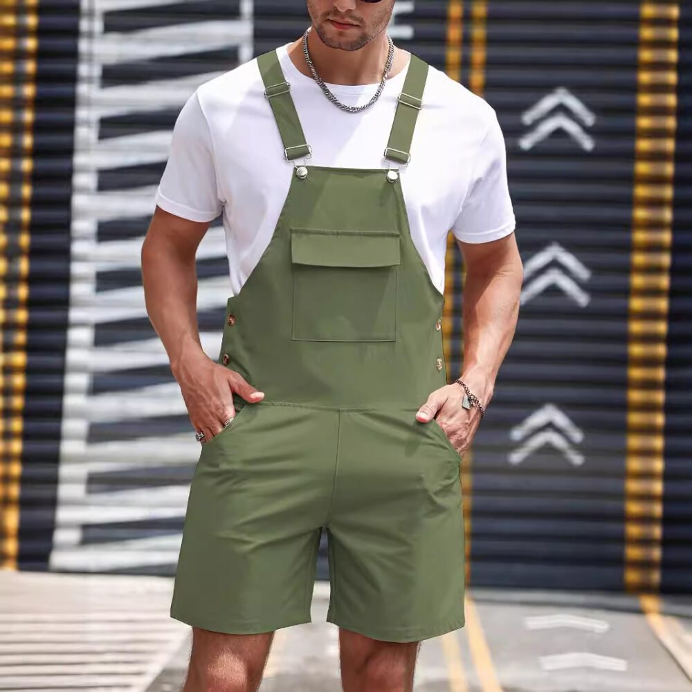 2e98c12b-4a73-4c94-a749-cd6fdc08e646.jpg Men's Solid Color Fashion Casual Suspender Trousers