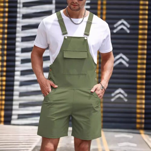 2e98c12b-4a73-4c94-a749-cd6fdc08e646.jpg Men's Solid Color Fashion Casual Suspender Trousers