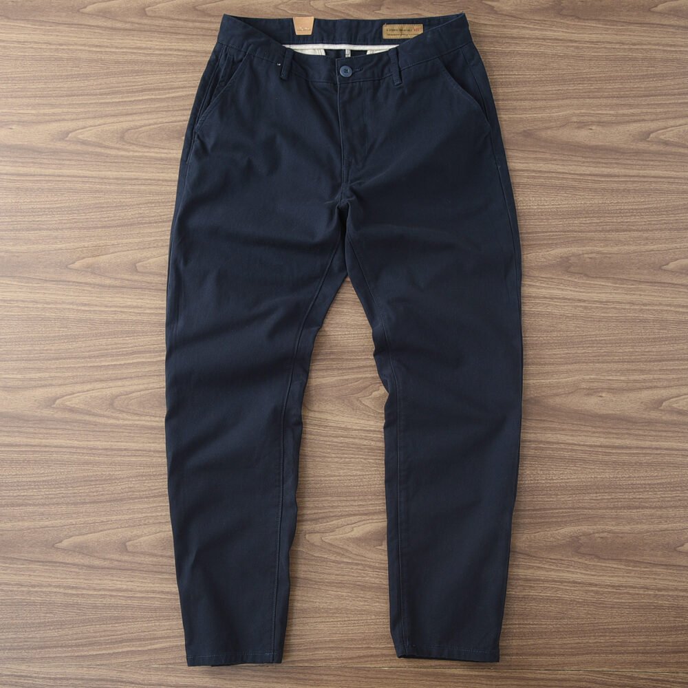 2ef7599b-a5af-41dc-a5c6-ff5620510fd7.jpg Twill Cotton Men's Casual Pants Basic Loose Straight Casual Long Pants