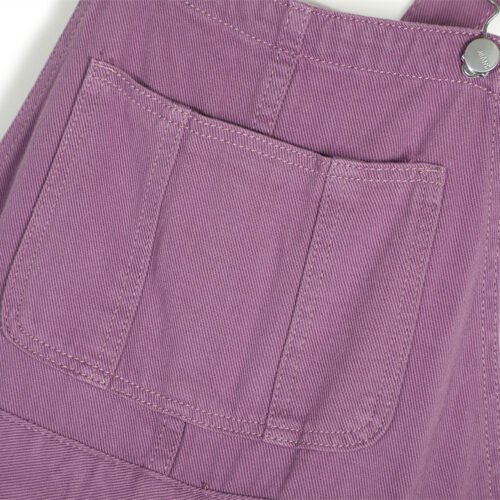 Simple Solid Color Wide Leg Straight Cargo Overalls