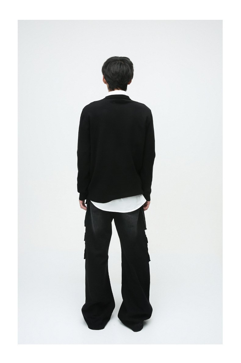 38480816-04b6-4db1-b4de-87aa6d78499c.jpg New Niche Retro Multi-pocket Design Tooling Wide Leg Jeans