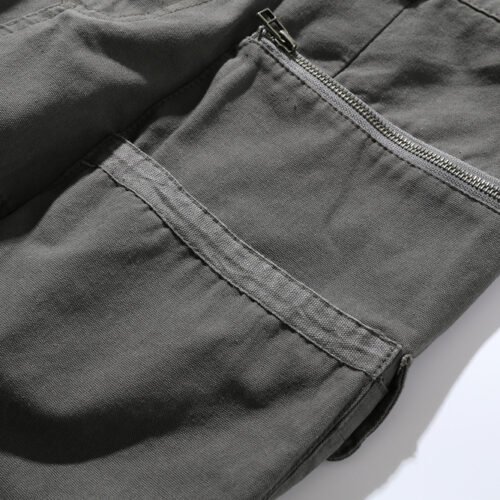 Men's Large Pocket Zipper Overalls Outdoor Loose