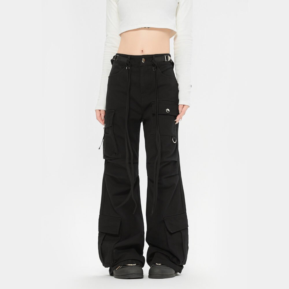3bac6909-3275-418b-8232-a9d50a01b268.jpg Retro Lace-up Decoration Autumn And Winter Cargo Pants