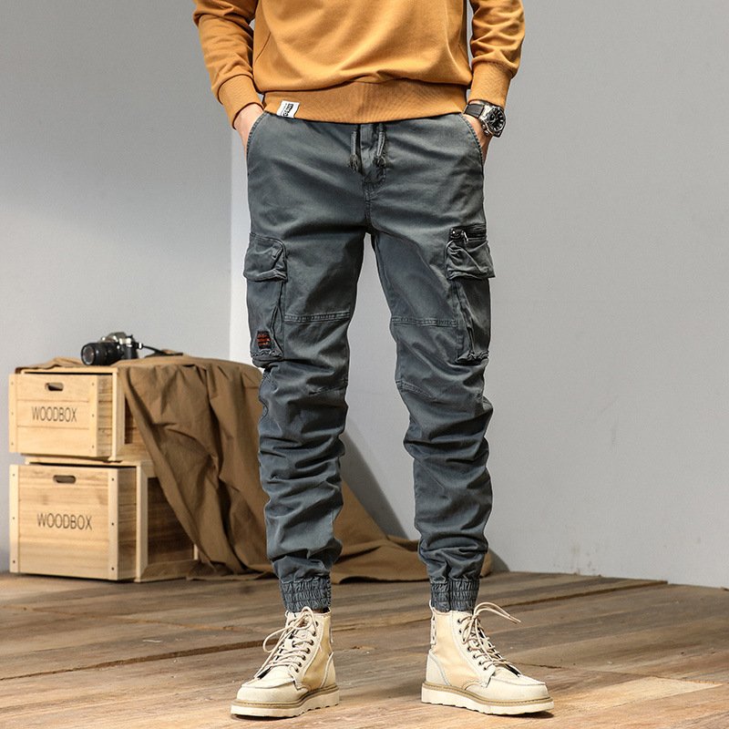 3d14d9af-110a-48cb-8b95-2bd00b0c4719.jpg American Straight Multi-pocket Lace Trousers
