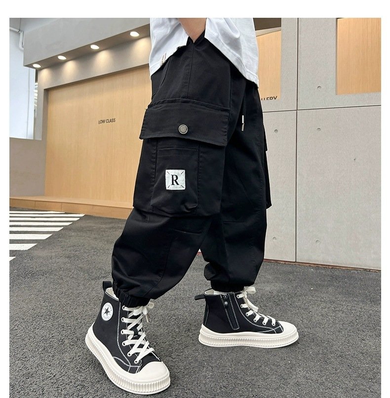 3d562ebb-6927-4881-a1b3-c2ba89795c3f.jpg Men's Loose Straight-leg Ankle-banded Pants