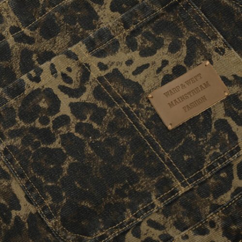 3db87db4-3eb6-45d8-a4c4-8ebe332157eb.jpg American Vintage Leopard Print Denim Brace Overalls Men And Women