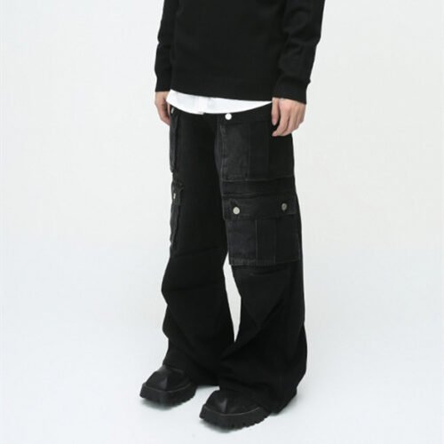 400a6e9d-c7e1-40ed-ae3b-fd23fca5651b.jpg New Niche Retro Multi-pocket Design Tooling Wide Leg Jeans