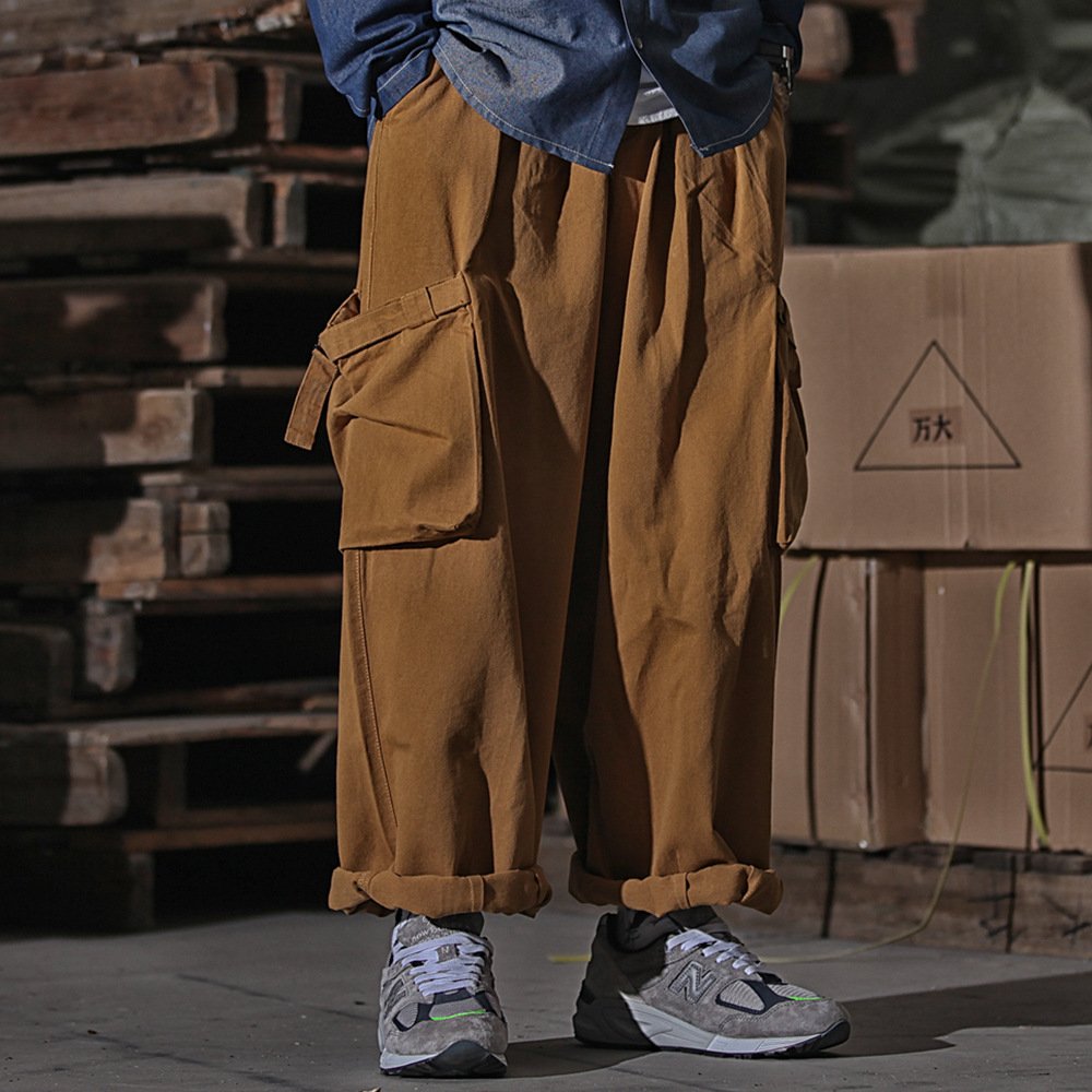 4778f0d2-d4f3-4b2d-a022-456e9e5b735e.jpg Multi-Pocket Workwear Men's High Street Wide Leg Pants