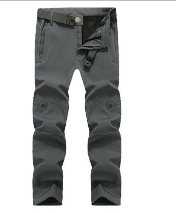 Outdoor Soft Shell Tactical Pants Men's Loose Plus Size Fleece-lined Climbing Pants