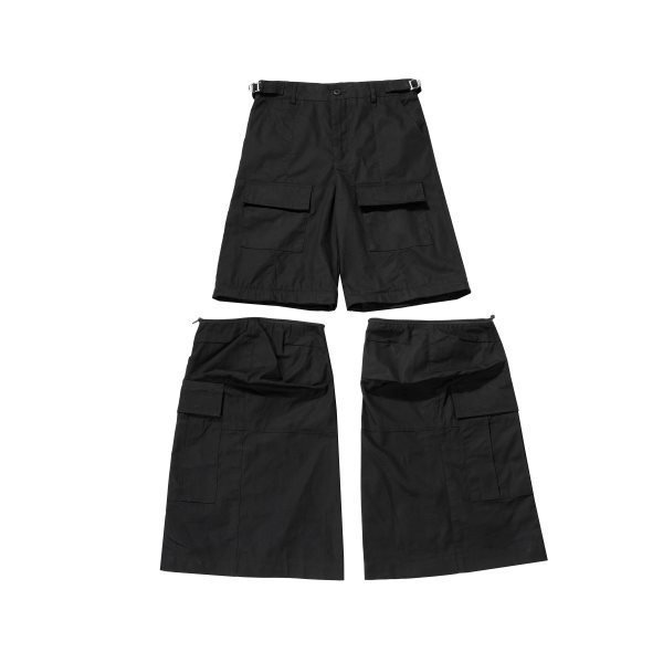 High Street Loose Wide Leg Slightly Flared Multi-pocket Detachable Overalls