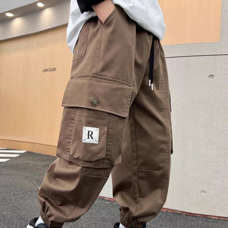 54acd610-0066-40ec-9e10-ba3e95bf6d67.jpg Men's Loose Straight-leg Ankle-banded Pants